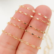 14k Gold Diamond Cut Oval Cable Chain
